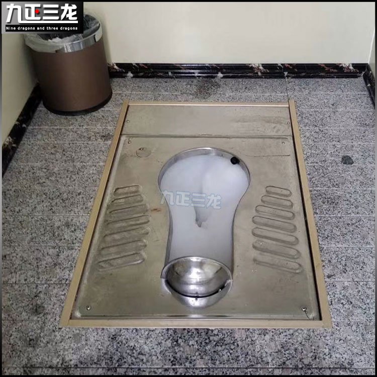 不锈钢泡沫蹲便器 304白钢发泡蹲便 防封堵型蹲坑大便池