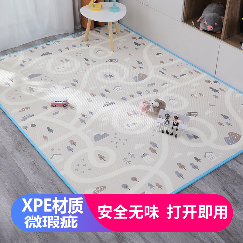 宝宝爬行垫家用游戏垫地毯婴儿爬爬垫客厅泡沫地垫整张防摔床前垫