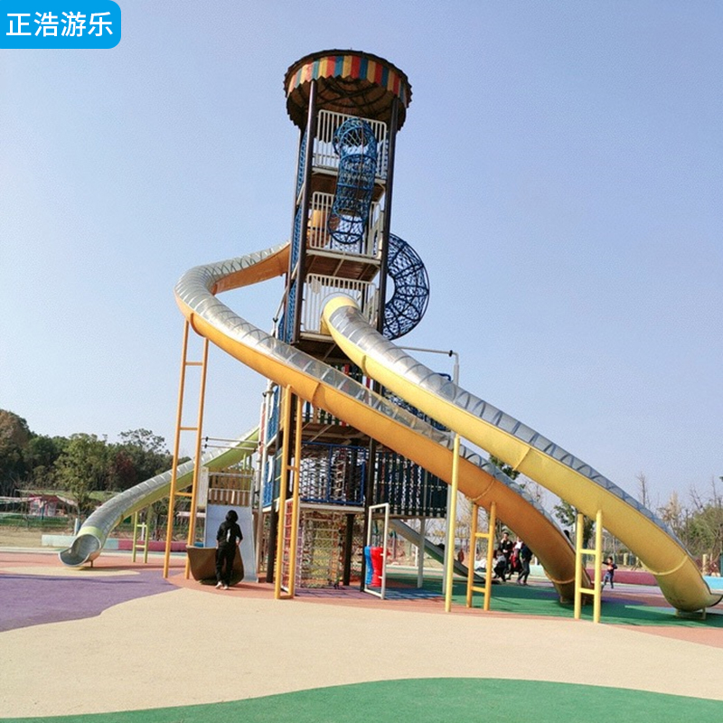 儿童飞天城堡蹦床滑梯 亲子无动力游乐设备 景区大型娱乐设施