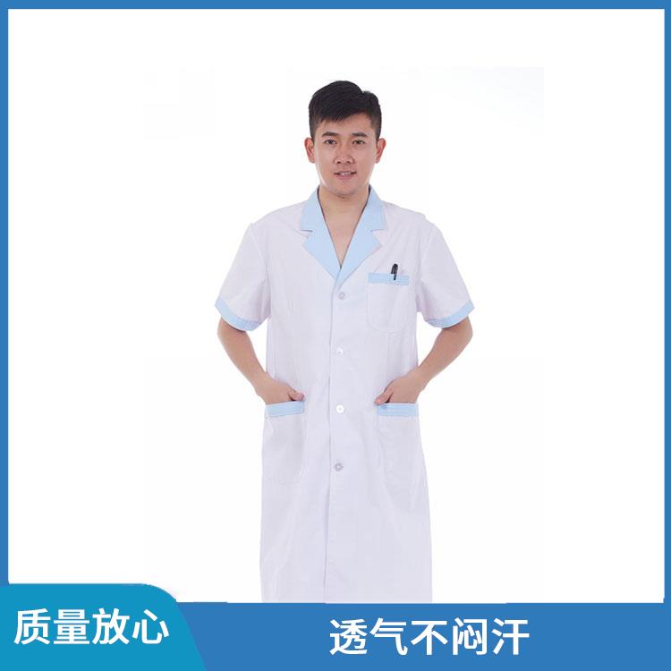 薄款男女半袖工厂车间白大衣豪派服饰医生白大褂