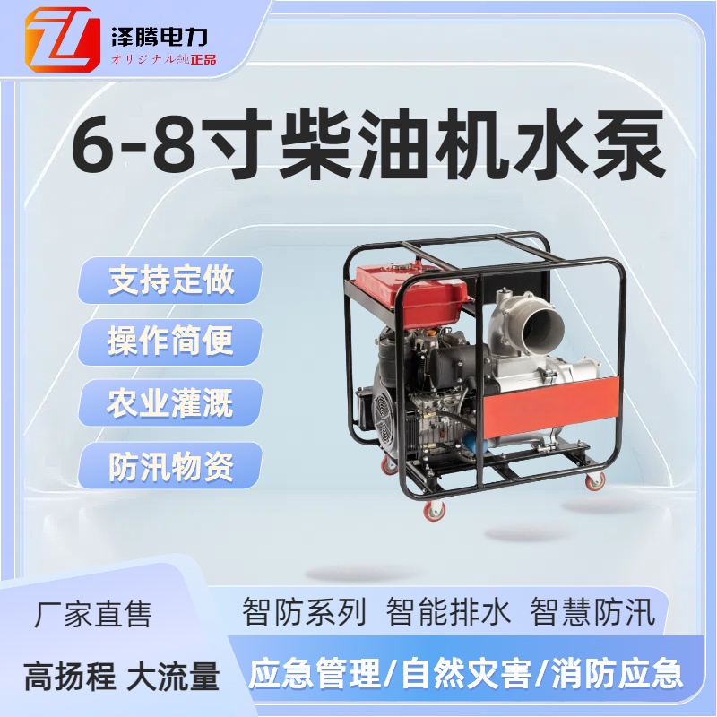 8寸柴油机水泵 ZT200MC 自然灾害应急能力提升工程基层防灾项目