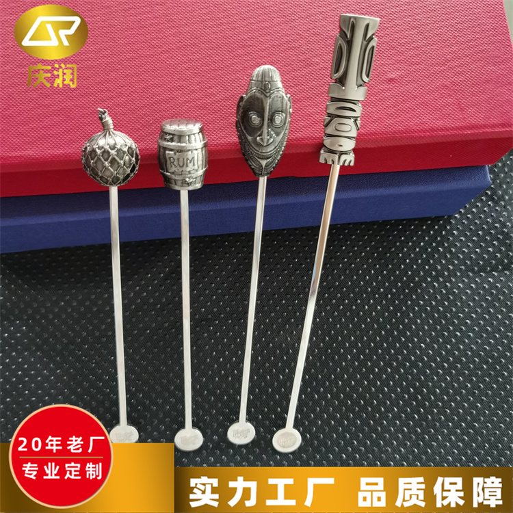 鸡尾酒调酒棒 蜂蜜咖啡糖搅拌器 镜面抛光 方便清洗