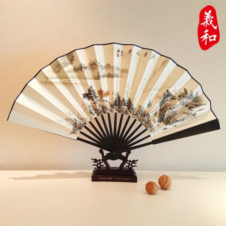 绘画折扇礼品中国风定做礼品扇文化礼品手绘扇子定制