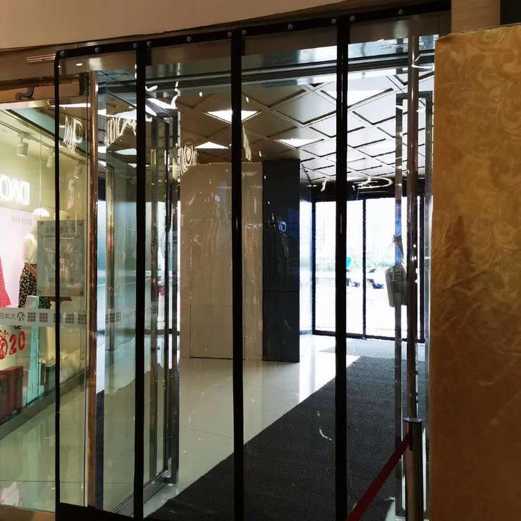 夏季磁吸门帘空调外门隔断帘塑料挡风防蚊自吸商场透明pvc软帘