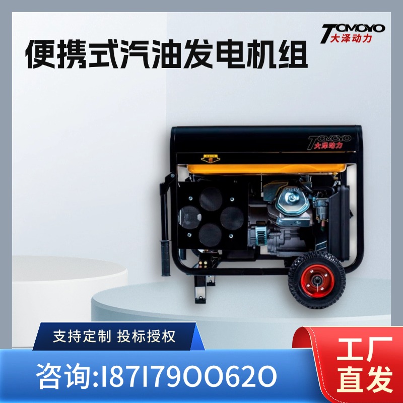 大泽动力 5kW开架式单三相汽油发电机 TO6500ET 220V 单缸四冲程