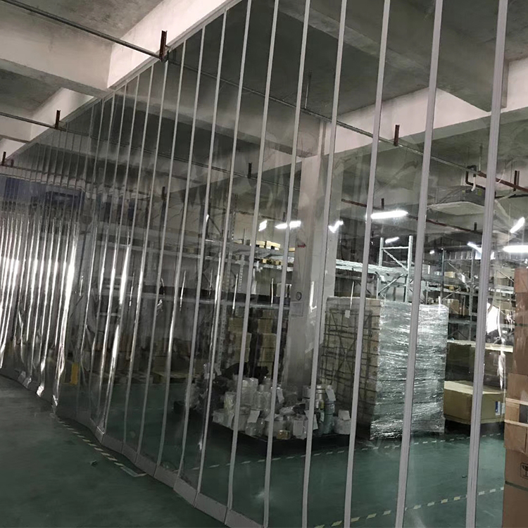 阔海 专用定做 车间透明磁吸隔断帘 自吸式磁铁防尘门帘