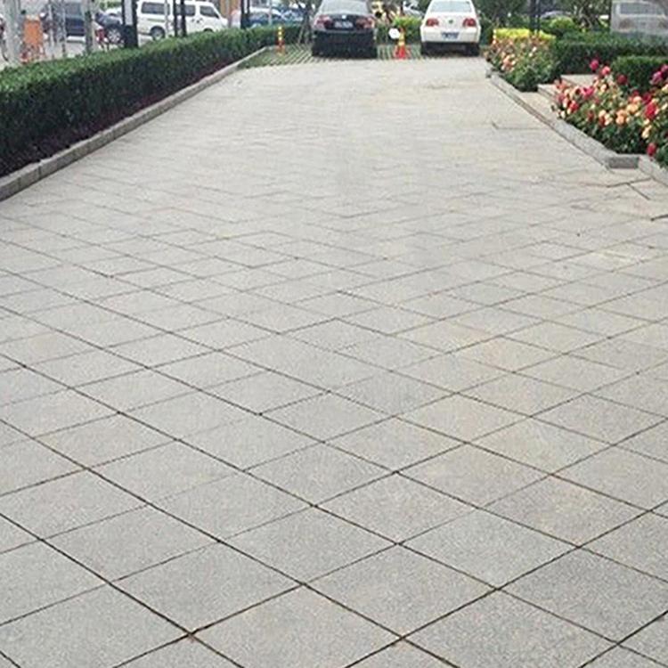 芝麻白石材 火烧板600X600 3公分厚广场地铺 尺寸可定制