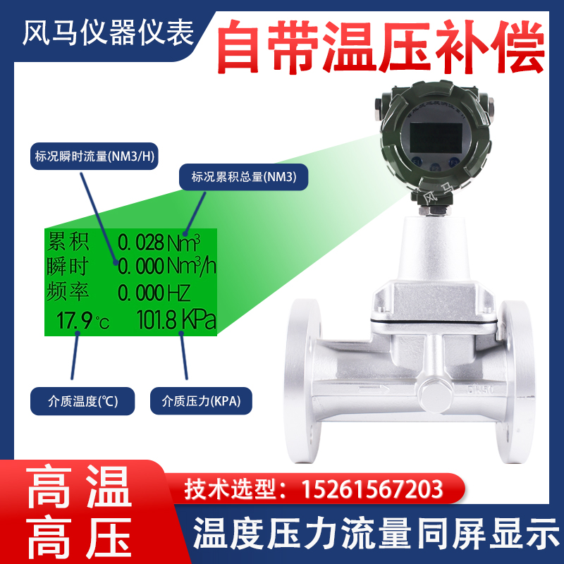 旋进旋涡流量计 经济型燃气计量表 不锈钢壳体材质
