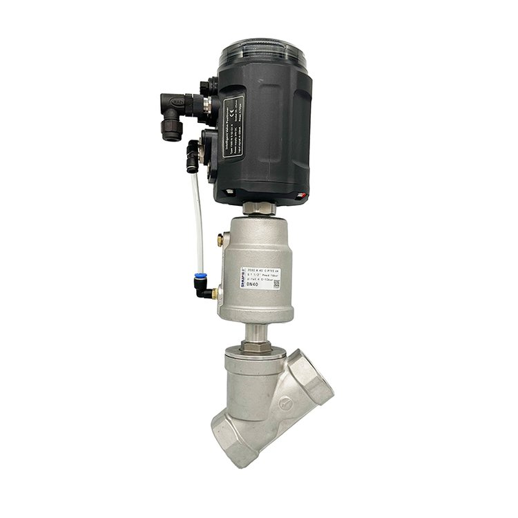 不锈钢304DN40气动调节角座阀塑料头卫生级规格齐全