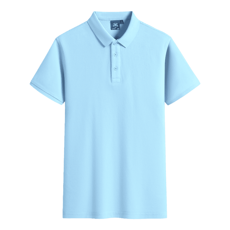 SD2001男纯棉短袖POLO衫 纯棉纯色工作服 定做短袖班服印字