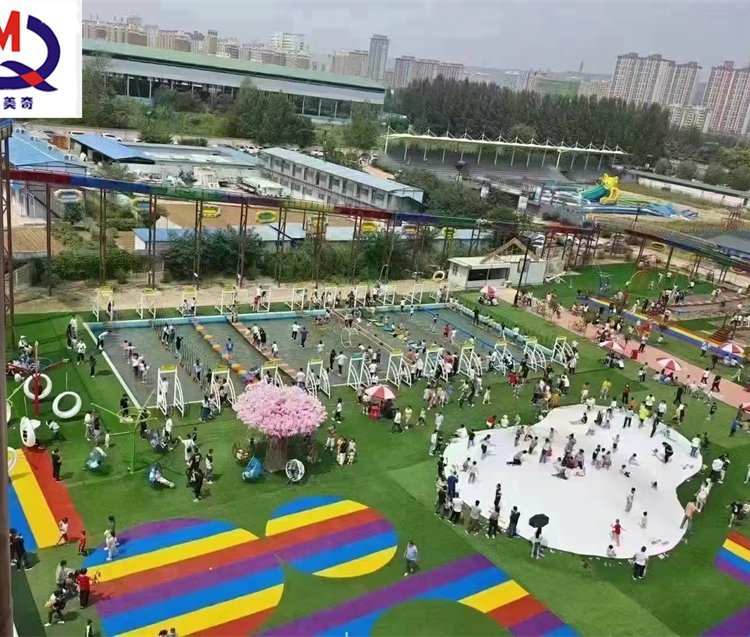 户外无动力游乐设备 蹦蹦云 滑世界组合生产厂家 力美奇游乐