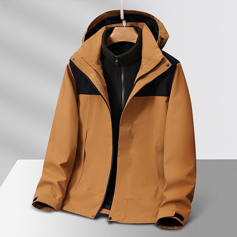 三合一冲锋衣厂家冬装工作服配送员服装定制户外防风防雨保暖衣服
