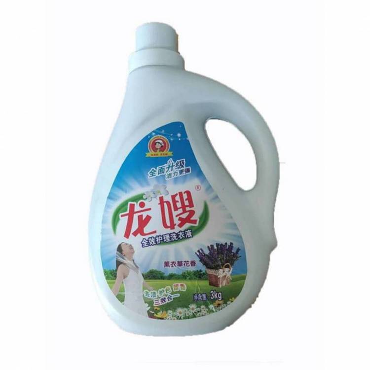 龙嫂品牌3千克洗衣液 深层洁净护色增艳持久玫瑰香