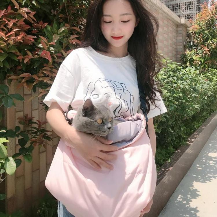 富源帆布袋装猫夏季薄款猫咪外出便携宠物背包斜挎袋装猫的包防跑出工厂定制