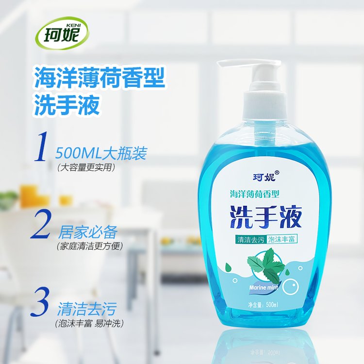 洗手液批发500ml瓶装清洁滋润泡沫芦荟香珂妮厂支持贴牌加工