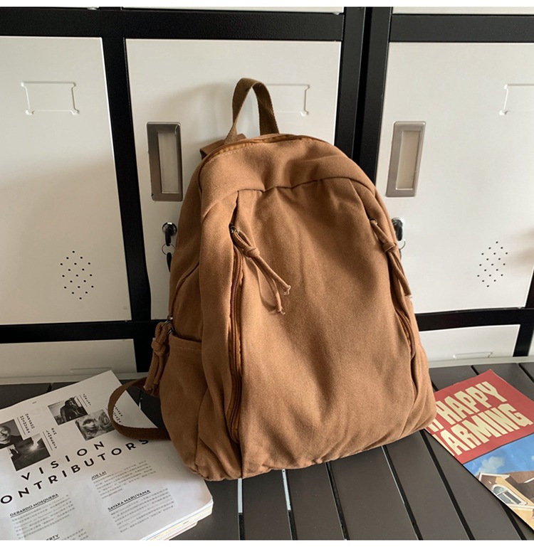 全棉水洗帆布包潮牌新款休闲双肩背包赠品双肩包活动礼品包