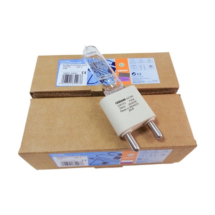 OSRAM欧司朗64789CP/73 240V2000WG38舞台摄影高亮度聚光暖光灯泡