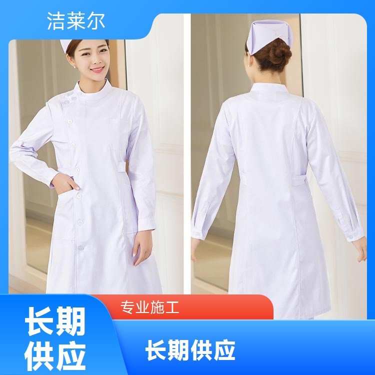 洁莱尔护士毛衣女加绒加厚圆领工作服短袖单排扣