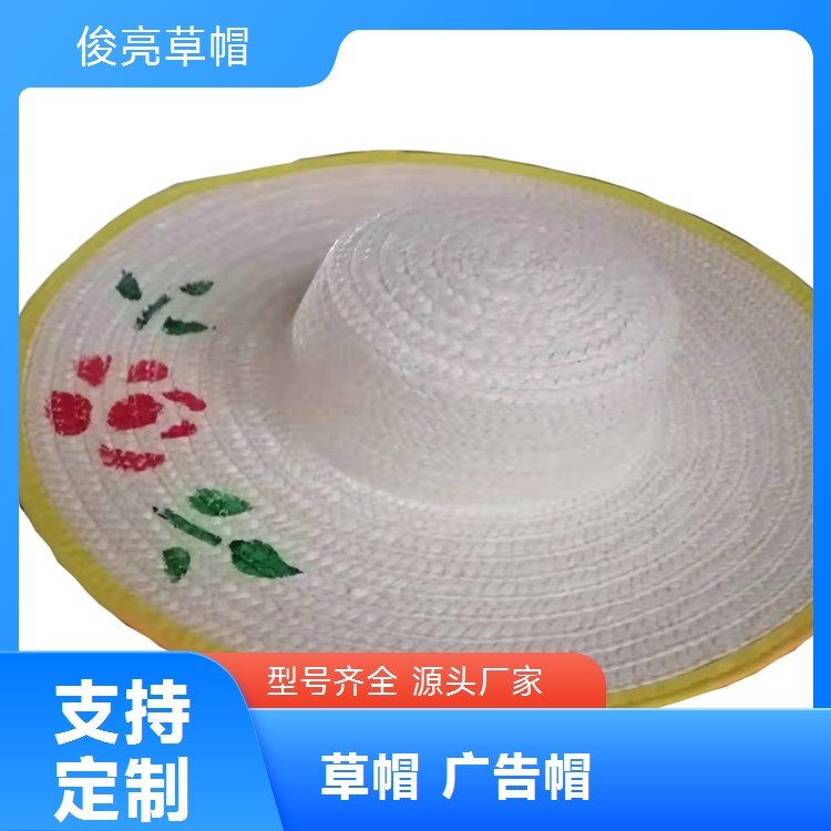 夏季遮阳小麦草草帽 批量供应 麦秆编制可定制 源头厂家俊亮