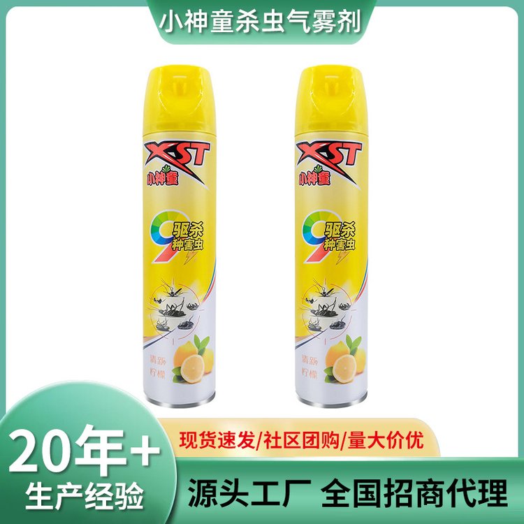 跨境货源灭蝇剂灭蟑螂温和驱蚊剂清新柠檬杀虫气雾剂600ml批发