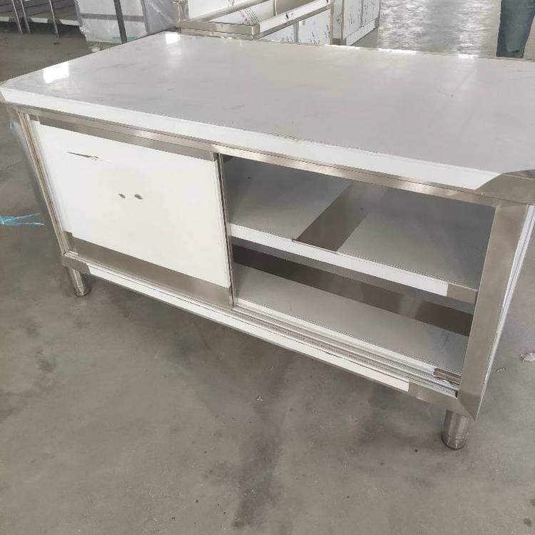 拉门不锈钢工作台商用厨房操作台 坚固耐用置物有序特殊尺寸定制