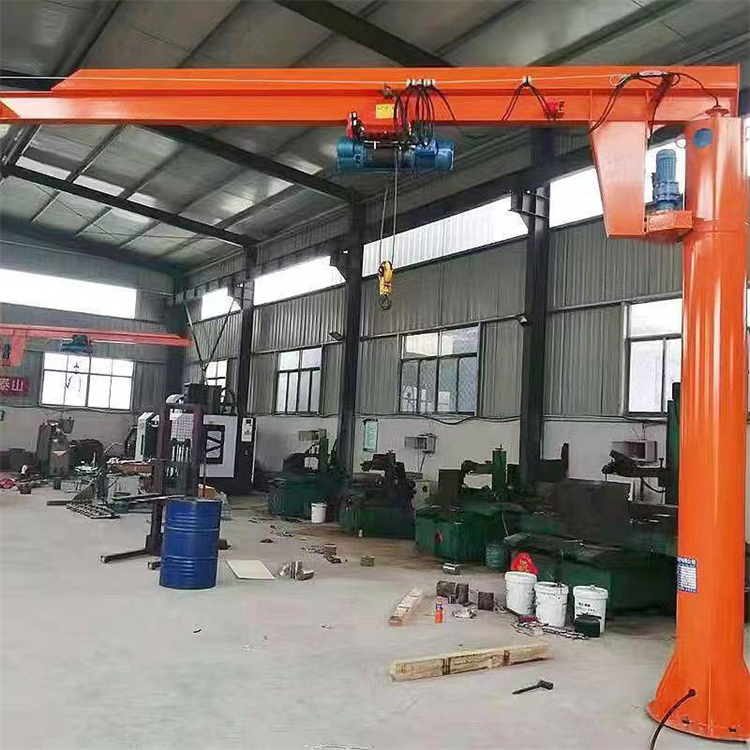 工业用立柱式单臂吊 仓库用3吨移动可旋转360度悬臂吊无线遥控操作