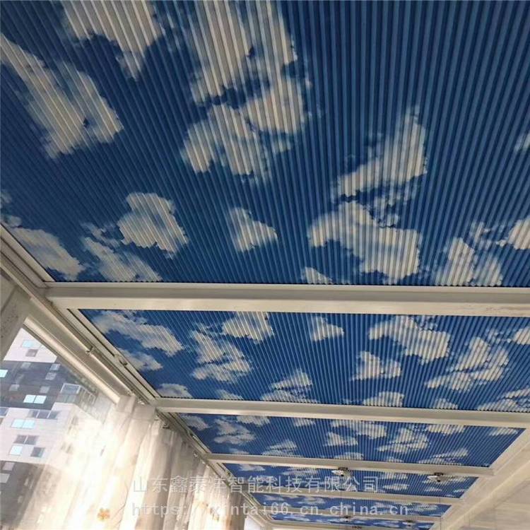 蜂巢帘 阳光房顶遮光帘 玻璃采光顶电动遮阳帘 上门测量安装