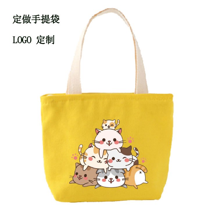 OEM品牌男女通用简约方型帆布袋牛津布手提包定制款