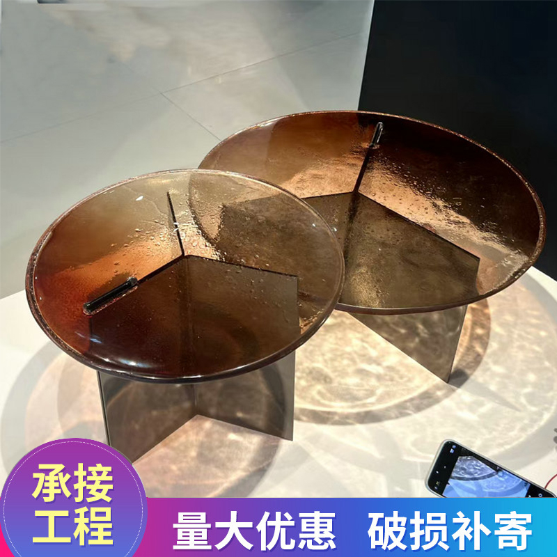琪艺 热熔玻璃茶几桌面钢化玻璃桌面 10mm厚 按需定制