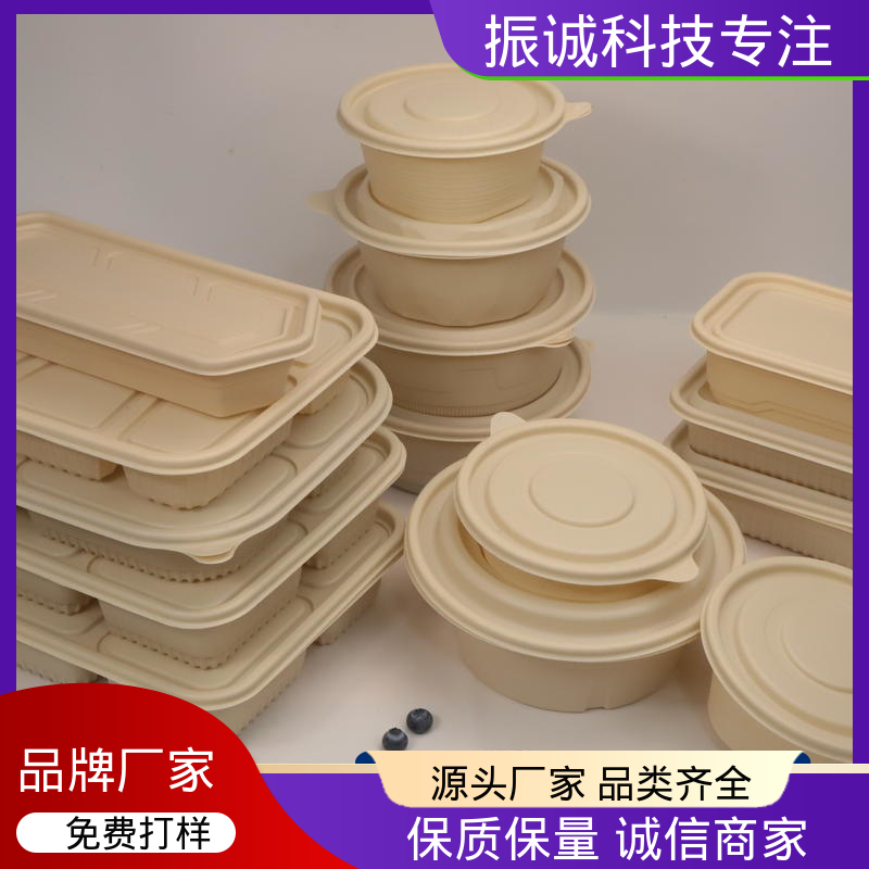 振诚科技 外卖打包盒 加厚 两荤两素套餐碗 儿童带餐便携环保