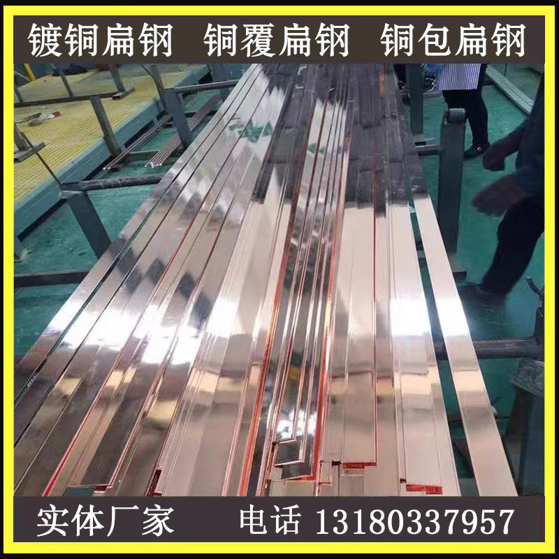 公司主营 铜覆钢扁钢 铜包钢扁线 接地母线40*4 百米一盘厚度标准