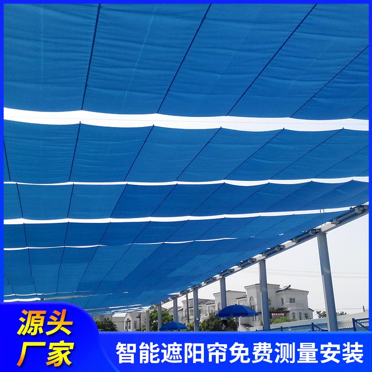 折叠式电动遮阳天棚帘 遮阳遮光 支持定制 厂家上门安装