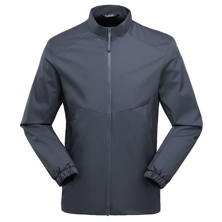 PLZ-J23208【新品】男款单层商务夹克 新款连帽纯色冲锋衣定制