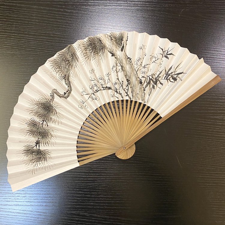厂家定做8寸画师绘画纸扇绘 画折扇中国风扇子定制古风折 扇定做diy