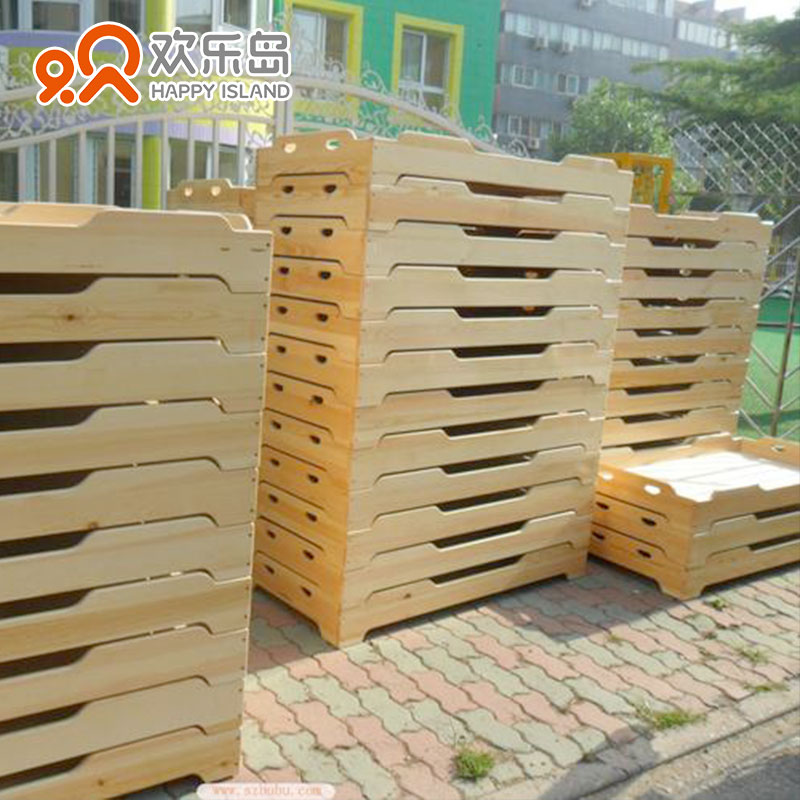 幼儿园实木床厂家批发儿童家具可折叠早教机构午休床午睡床可定做