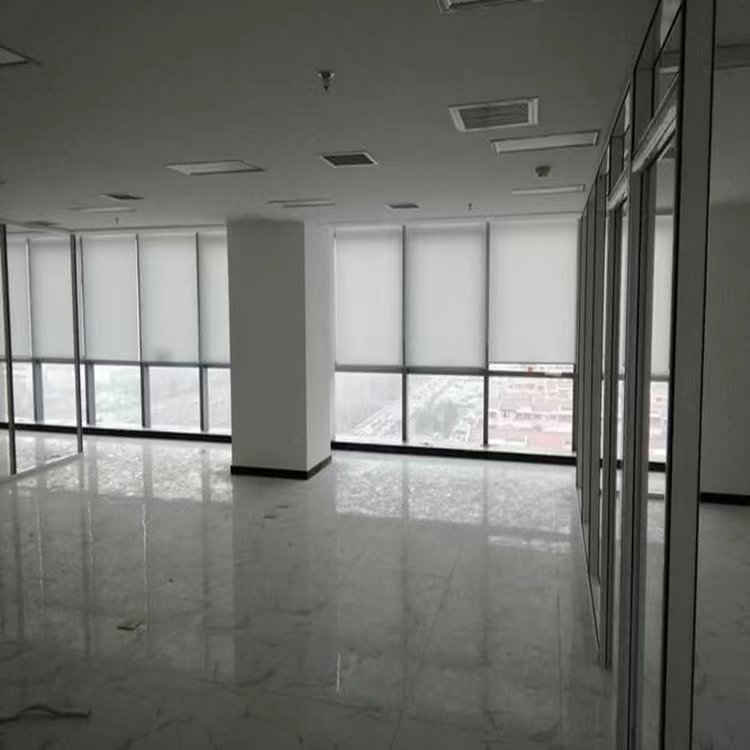学校工程遮阳帘 写字楼拉珠卷帘会议室窗帘 量尺定做 智能电动遮光帘