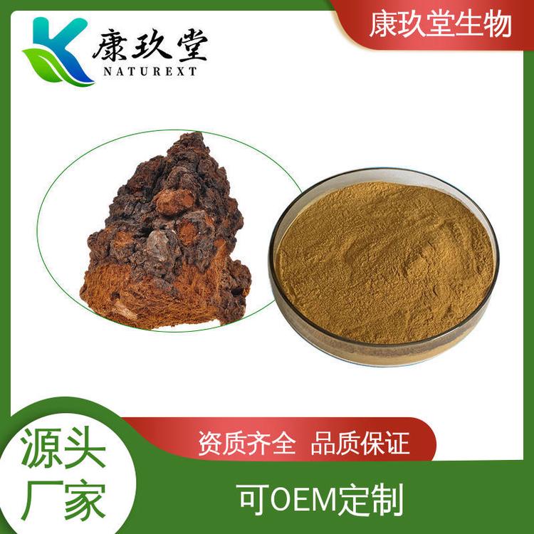 资质齐全 白桦茸植物提取物 Chaga Mushroom Extract 棕色粉末 康玖堂