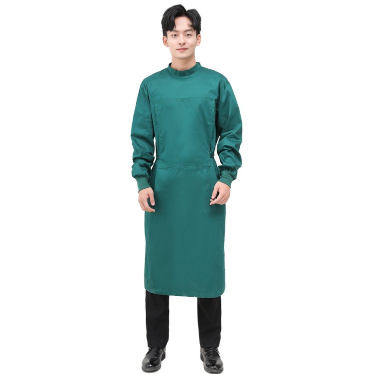 厂家直供反穿手术服 纯棉加厚遮背式手术衣连体式手术隔离衣