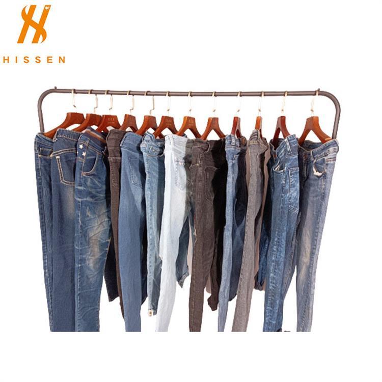 贸易批发工厂现货二手牛仔裤used ladies jeantpants出口毛里求斯