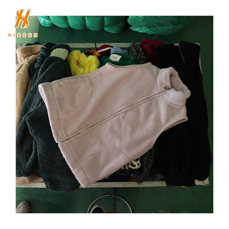 外贸二手衣服used polar fleece vest杂款二手毛呢马甲出口中东