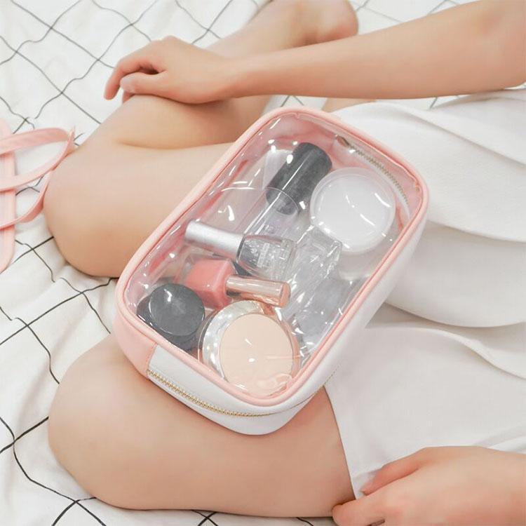 工厂批发特价化妆包网红女士手拿小号透明防水随身携带收纳包