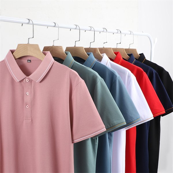 polo衫t恤定制 工作服文化广告衫工衣刺绣企业翻领短袖印logo字图