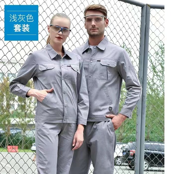 工作服定制厂家 纯棉电焊长袖套装耐磨加厚 汽修服工人车间厂服