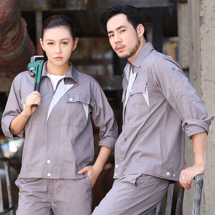 定制工作服厂家 车间厂服劳保衣服汽修服 长袖套装男工程服