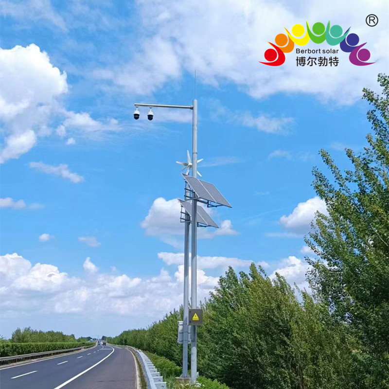 高速公路太阳能监控供电系统 风光互补光伏发电系统监控杆厂家