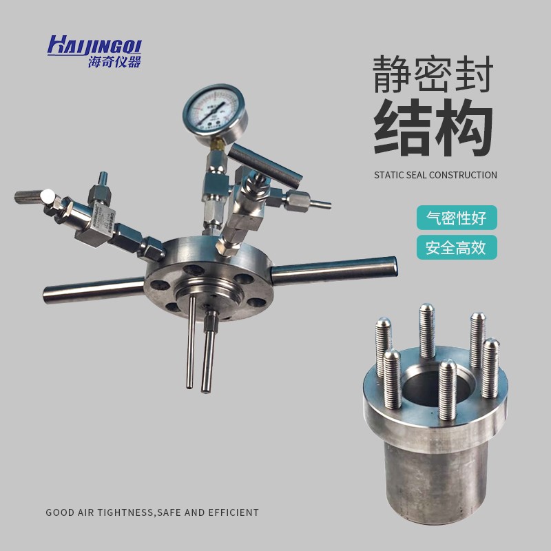 海奇仪器 小型电加热耐高温高压搅拌罐 双层不锈钢反应釜厂家 2L3L5L