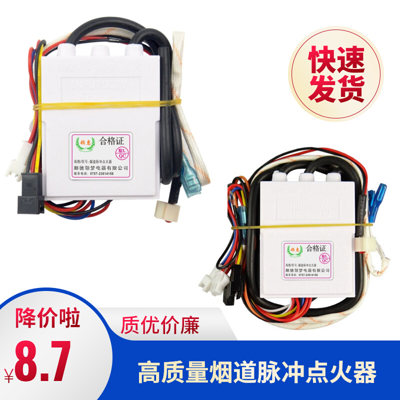 热水器点火器通用家用燃气配件大全烟道脉冲打火器两线温控温显3V