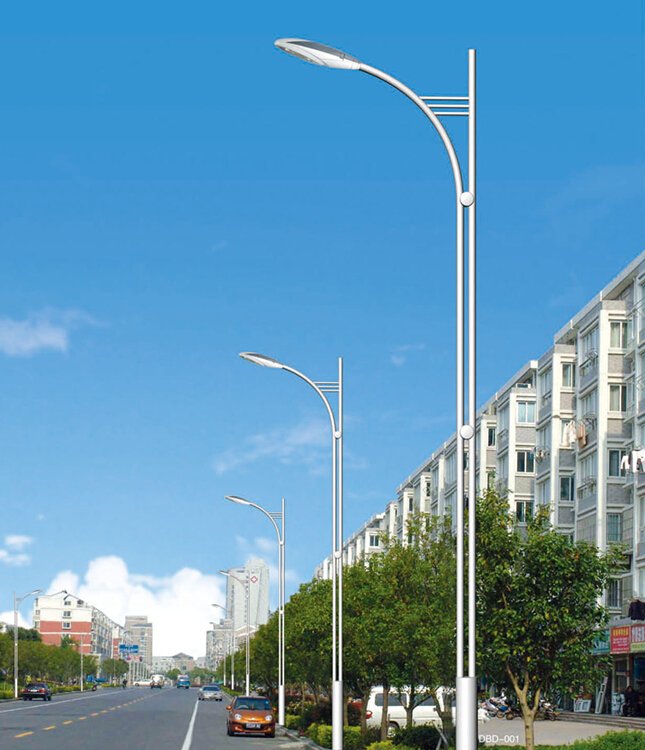 专业订制6-12米单臂路灯杆搭配50W-250WLED路灯头