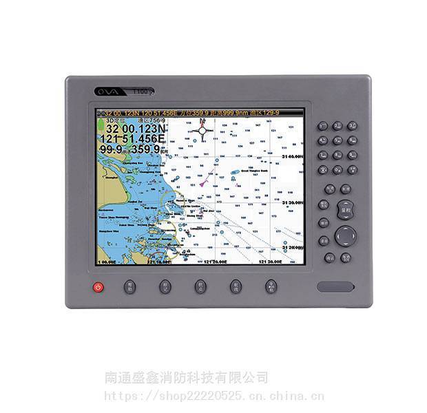 盛鑫消防 T100赛洋船用GPS 10寸真彩TFT液晶显示屏 导航