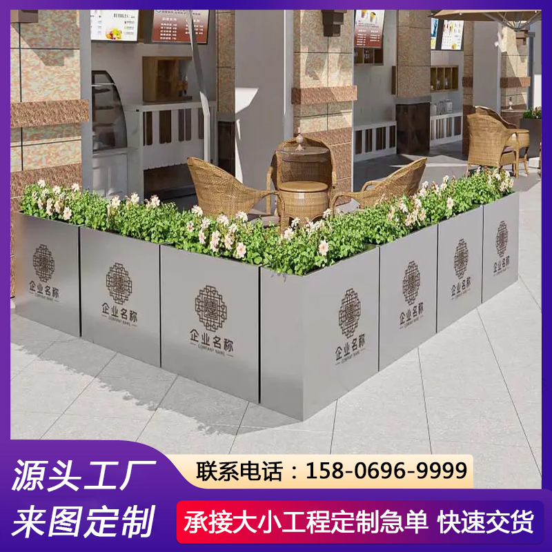 304不锈钢花箱 交期准时 户外景观花槽 马路护栏花坛